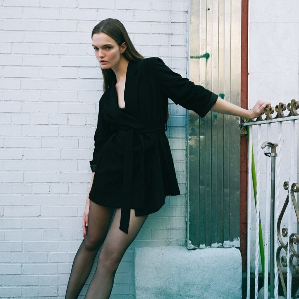 Zara Belted Wrap Black Blazer Nwt Xs